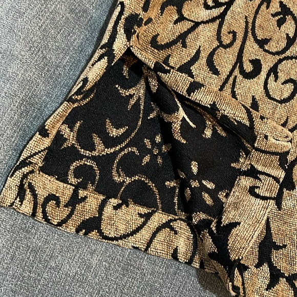Sag harbor button up knit jacket camel with black design size 10 24-141 - Picture 3 of 9